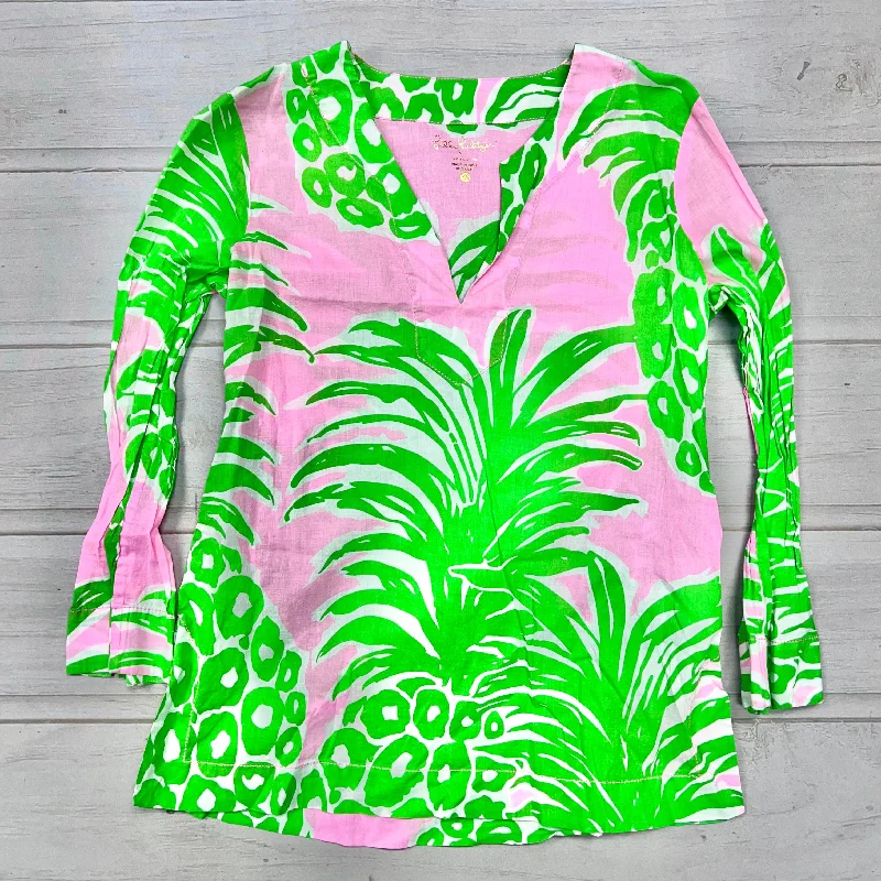 Sporty T-shirts Top Long Sleeve Designer By Lilly Pulitzer  Size: Xs