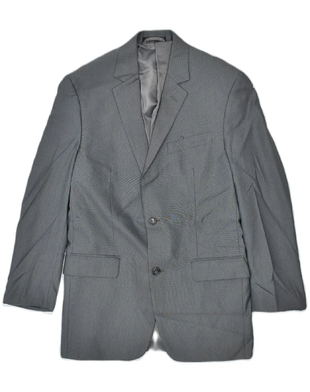 Casual Suits MICHAEL KORS Mens 2 Button Blazer Jacket UK 36 Small Grey Polyester