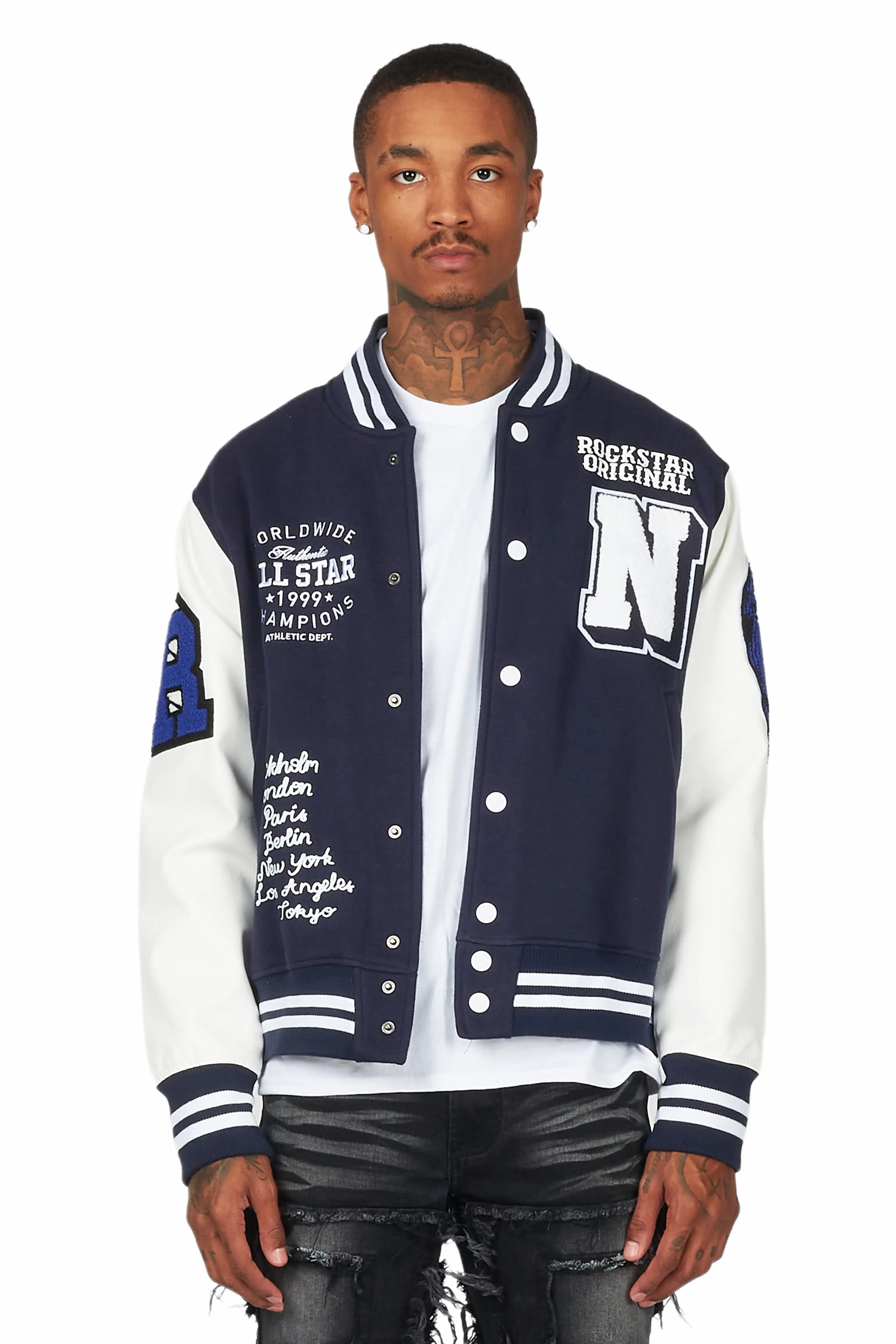 Casual Shorts Ennis Navy Varsity Jacket