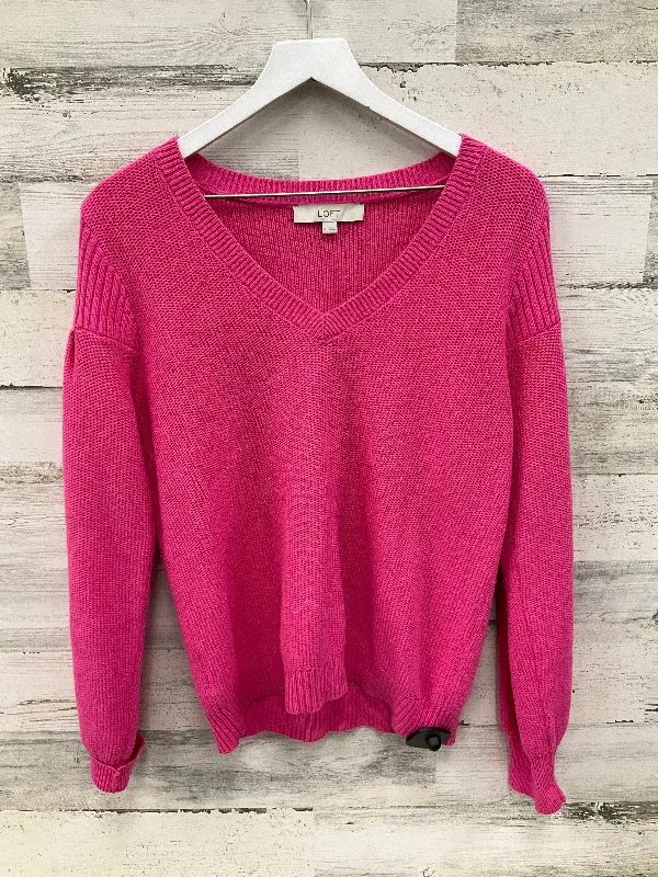 Casual Suits Top Long Sleeve By Loft In Pink, Size: M