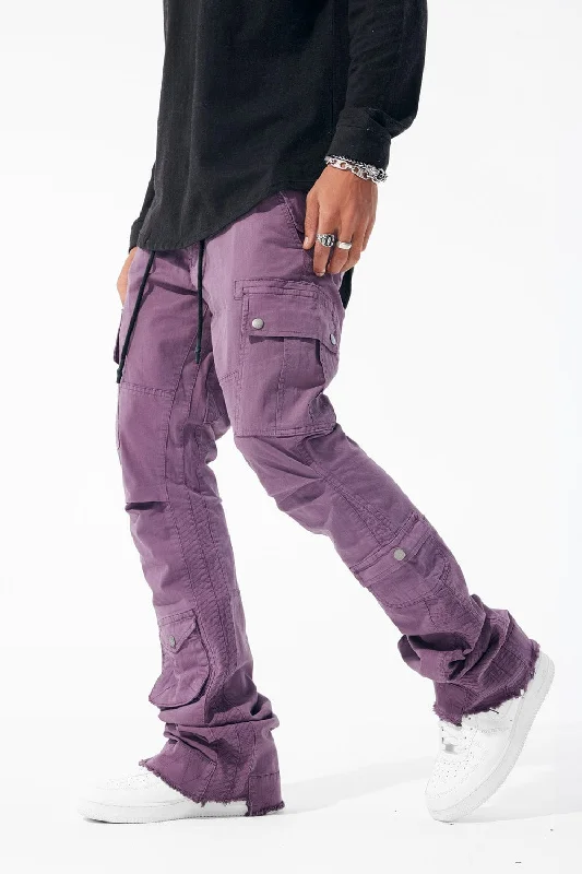 Sporty Hoodies Sean Stacked - Aviation Cargo Pants (Deep Mauve)