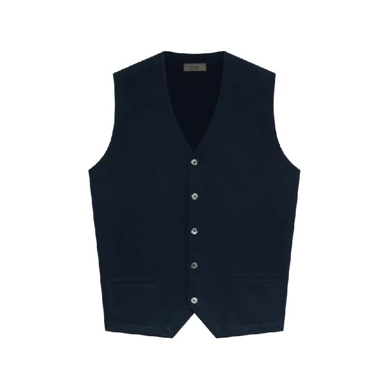 Elegant Pants McKINNON & CO X FERRANTE Cotton Gilet NAVY