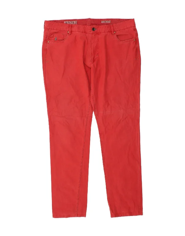 Functional Tops MARLBORO CLASSICS Mens Slim Casual Trousers W40 L34 Red