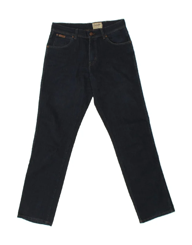 Urban Accessories WRANGLER Mens Texas Stretch Slim Jeans W32 L34 Navy Blue Cotton