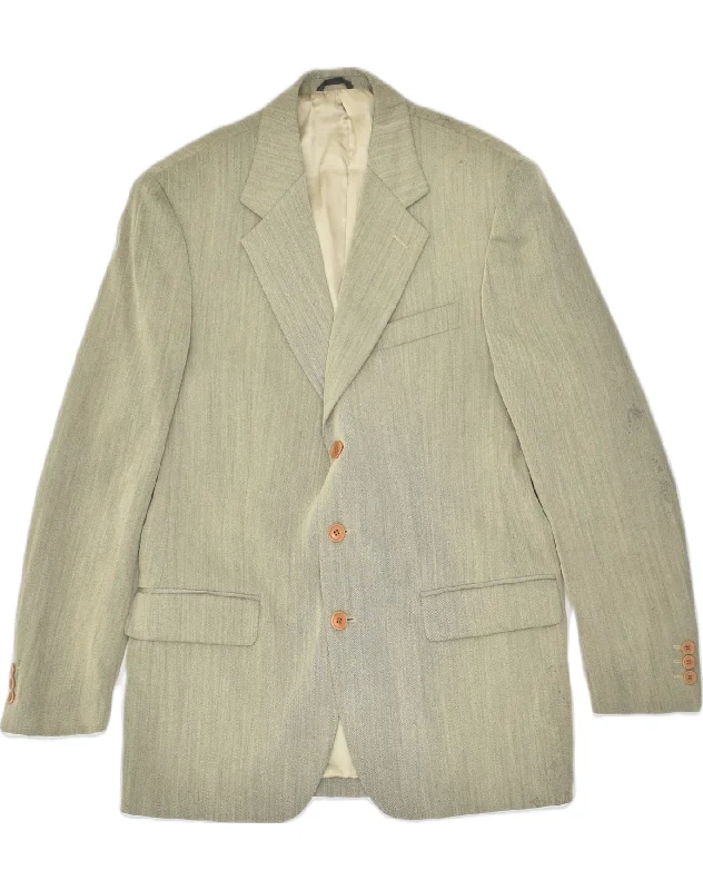 Casual Sneakers MISSONI Mens 3 Button Blazer Jacket IT 50 Large Beige Virgin Wool