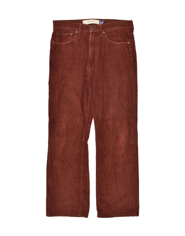 Cool Shorts GAP Mens Bootcut Corduroy Trousers W31 L30  Burgundy Cotton