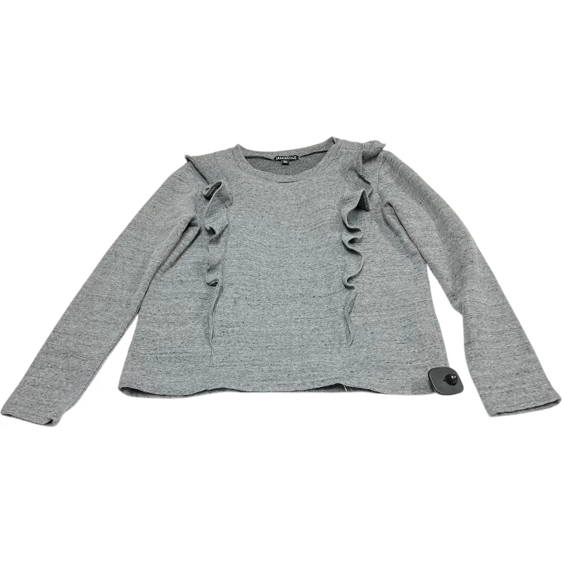 Cool Outerwear Top Long Sleeve By J. Crew In Grey, Size: Xs