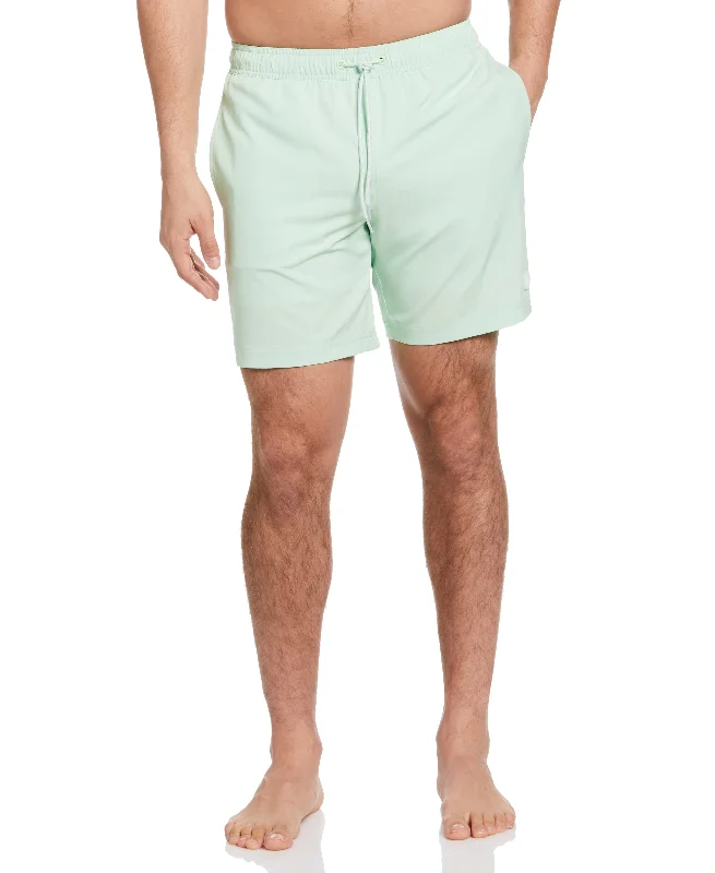 Sleek Tops Solid 7" Swim Trunks