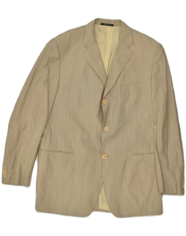 Comfortable Bottoms CERRUTI 1881 Mens 3 Button Blazer Jacket UK 40 Large Beige