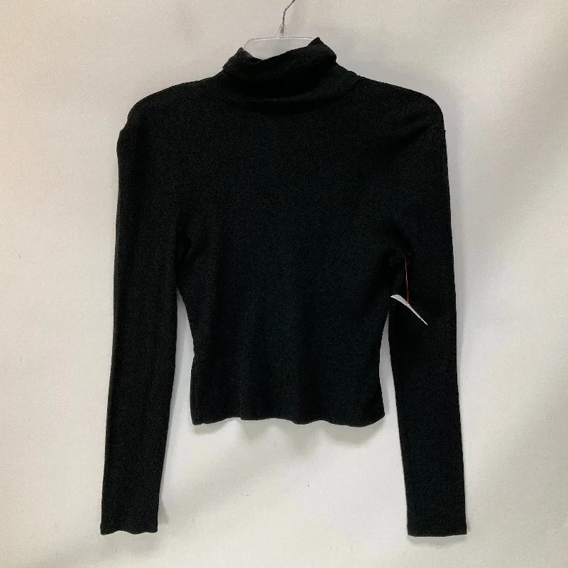 Warm Sweaters Top Long Sleeve By Madewell In Black, Size: L