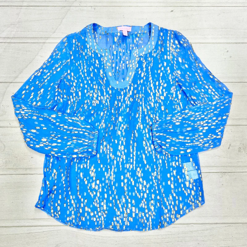 Trendy Jeans Top Long Sleeve Designer By Lilly Pulitzer  Size: Xxs