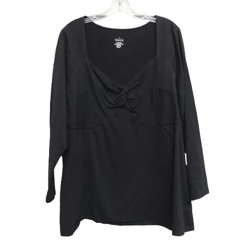 Casual Sneakers Top Long Sleeve By Torrid In Black, Size: 4x