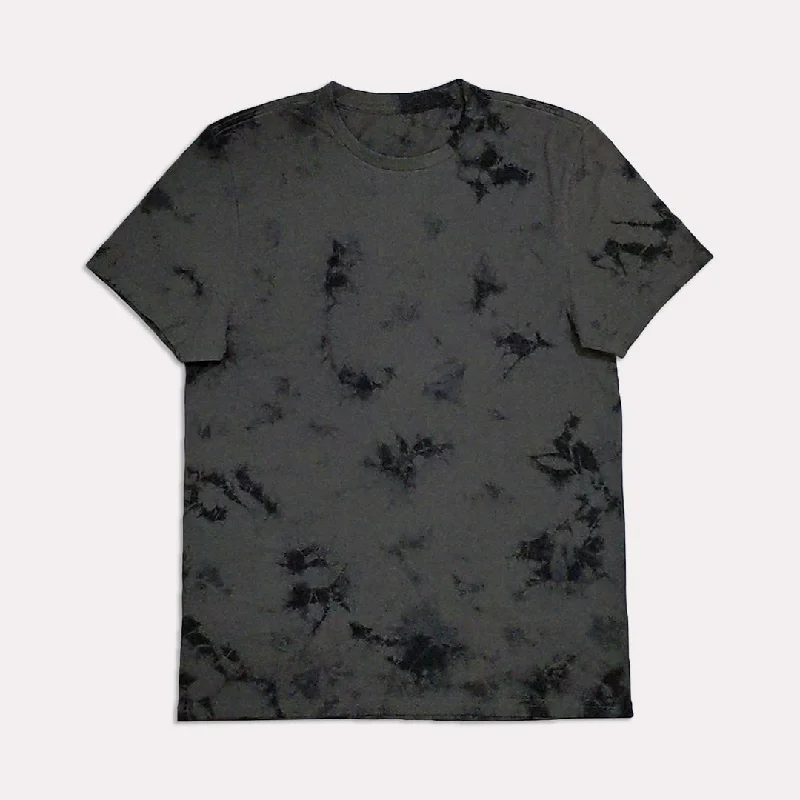 Casual Tops AR - Men 'Grey' Tie-Dye Graphic Short Sleeve T-Shirt AR218