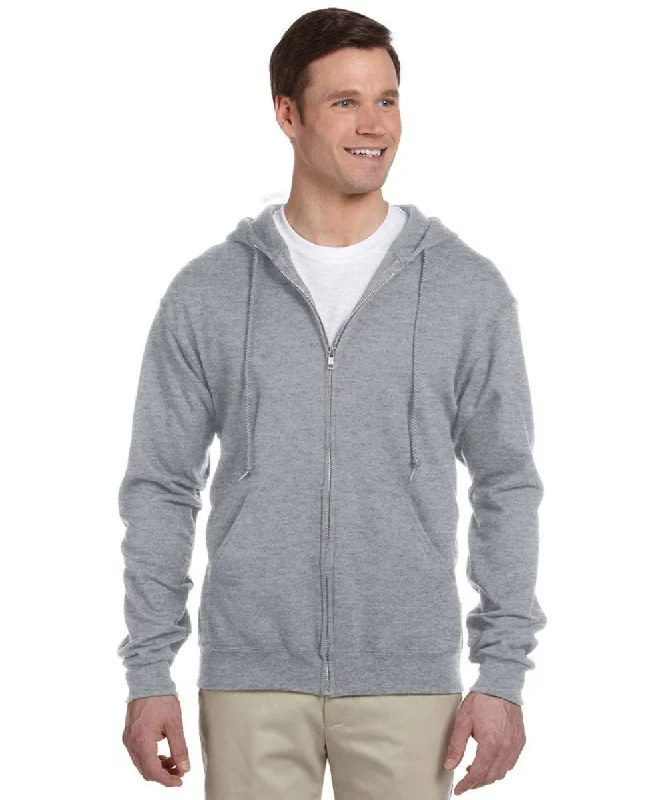 Stylish Hoodies Jerzees NuBlend Fleece Full-Zip Hooded Sweatshirt - Oxford Grey