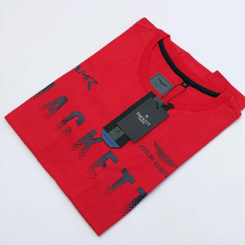 Stylish Casuals HK - Men 'Red' Hackett Printed T-Shirt HK692