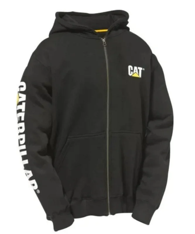 Cool Shorts Caterpillar Men's Logo Zipper Hooded Sweatshirt - Eclipse