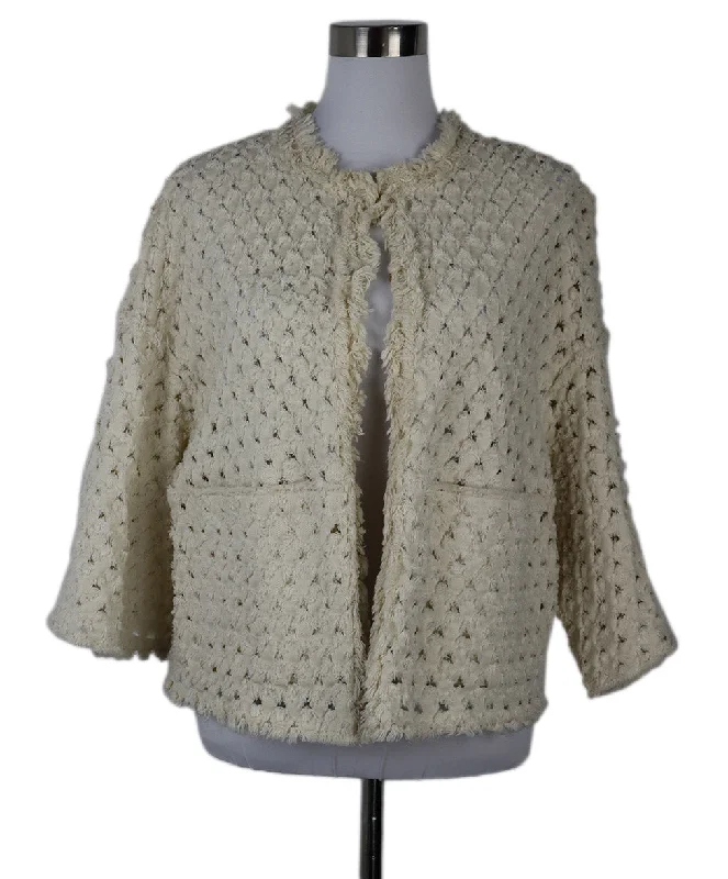 Premium Hoodies Sonia Rykiel Ivory Cutwork Jacket sz 10