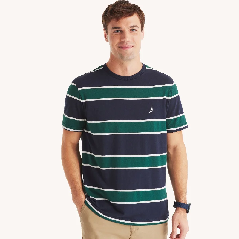 Smart Jeans Nautica Mens Striped Crewneck T-Shirt