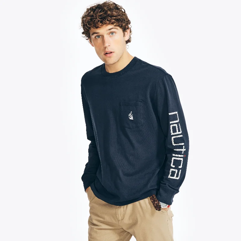 Casual Tops Nautica Mens Reissue Long-Sleeve Graphic T-Shirt