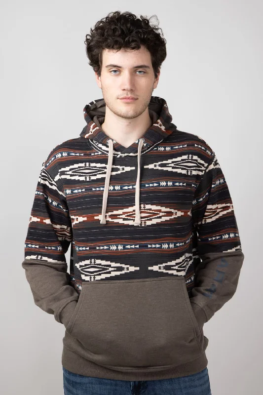 Comfortable Hoodies Ariat Color Block Hoodie for Men in Brindle | 10052452-BRINDLE