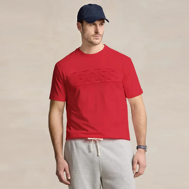 Street Style Pants HU - Men 'Red' Boss Embossed Motive Logo T-Shirt HU871