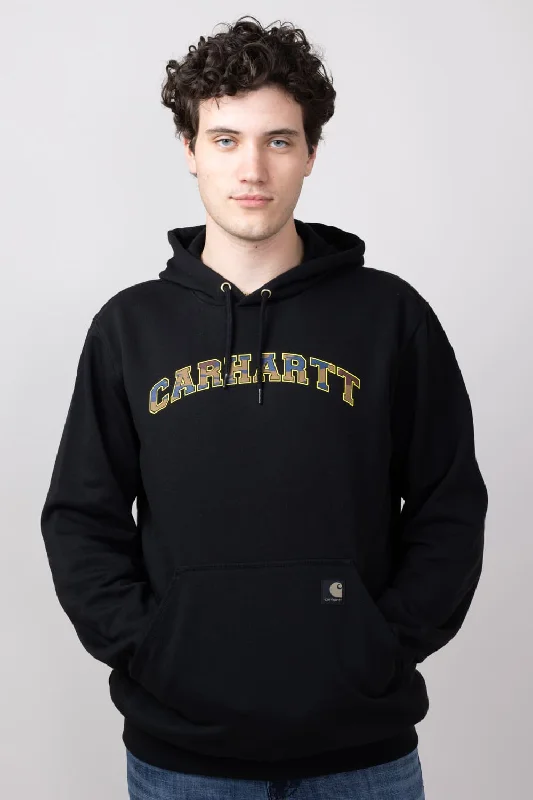 Everyday Footwear Carhartt Loose Fit Midweight Camo Logo Graphic Sweatshirt for Men in Black | 106389-N04-BLACK