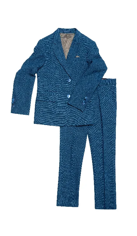 Classic Hoodies ST2708 BLUE TEXTURED SUIT- Available in Husky Sizes