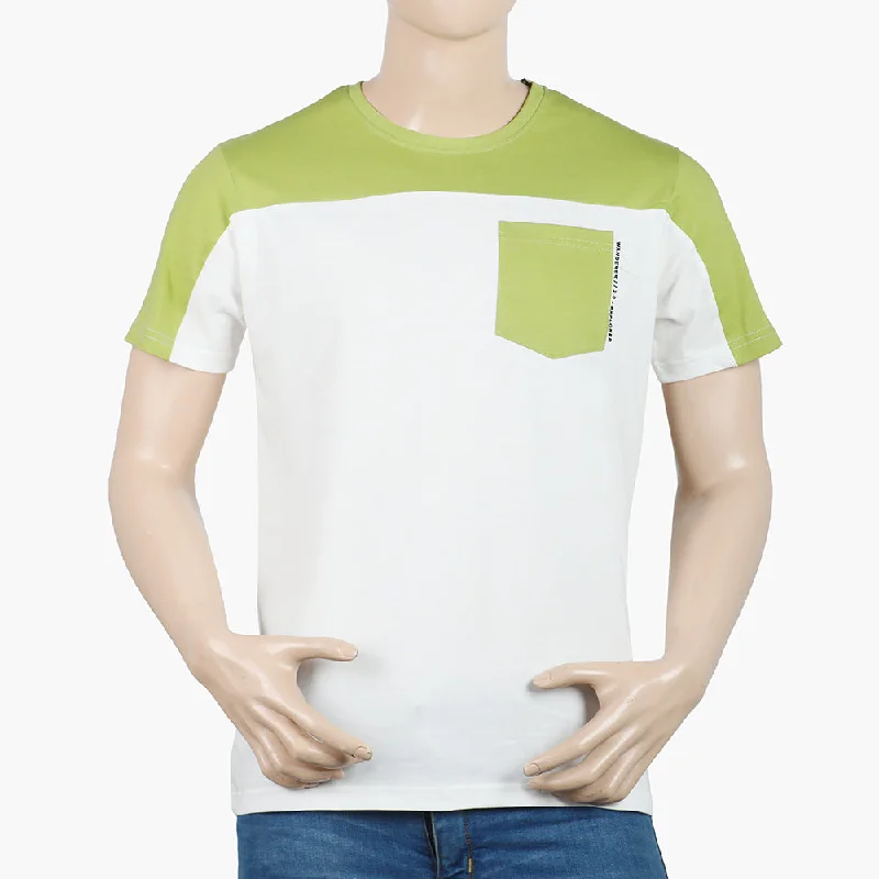 Warm Casuals Eminent Men's Round Neck Half Sleeves Printed T-Shirt - Off White