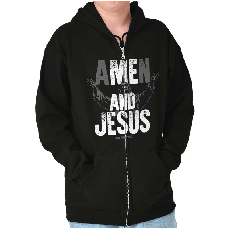 Street Style Pants Me and Jesus Zip Hoodie