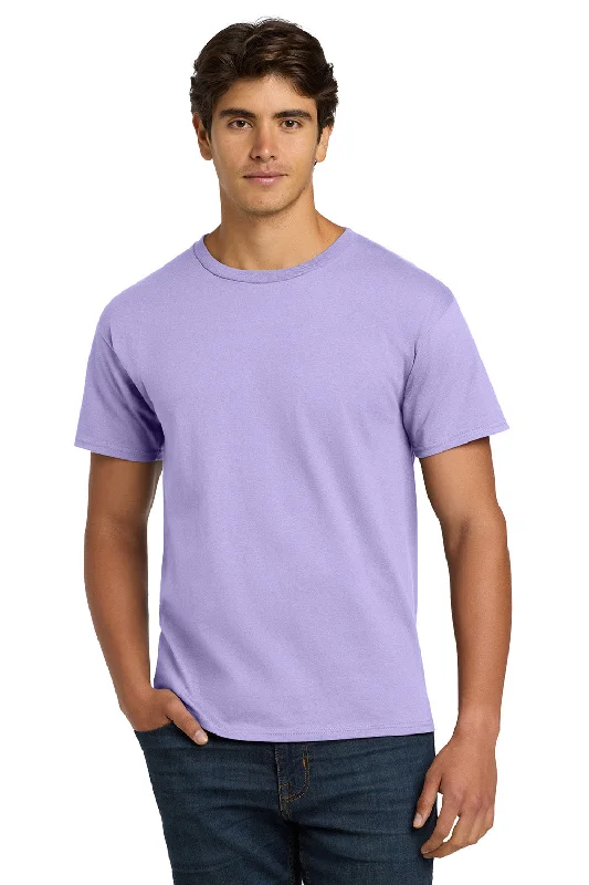 Trendy Jeans Hanes Mens ComfortSoft Short Sleeve Crewneck T-Shirt - Lavender Purple