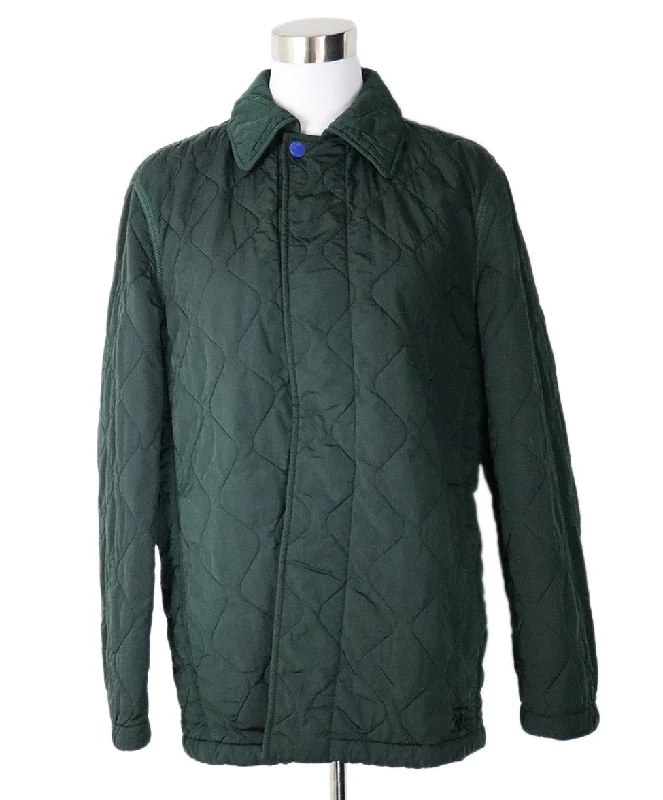 Casual Tops Burberry Hunter Green Nylon Jacket sz 6