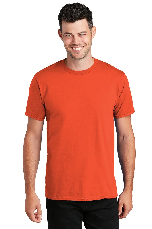 Trendy Hoodies Port & Company Mens Fan Favorite Short Sleeve Crewneck T-Shirt - Orange