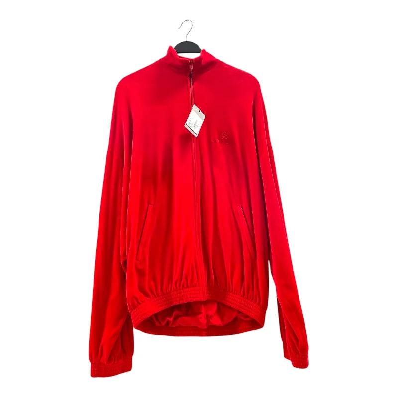 Stylish Hoodies BALENCIAGA/Jacket/S/Velour/RED/BB HOTEL