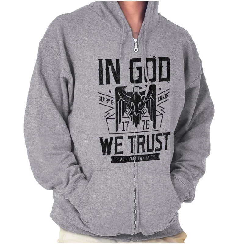 Classic Pants In God We Trust Zip Hoodie