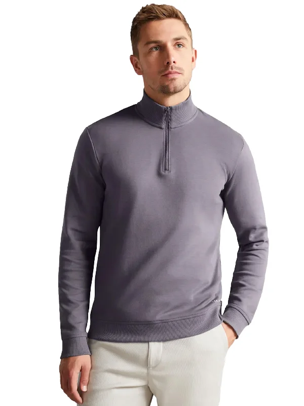 Smart Footwear Ted Baker | Mens Half Zip Funnel Neck Sweat - Antram