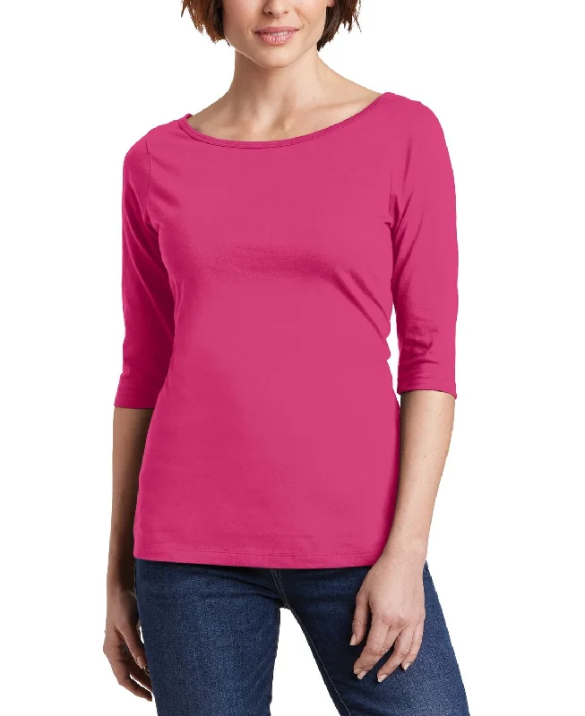 Trendy Layers Women's 3/4 Sleeve Perfect Weight Scoop Neck Tee