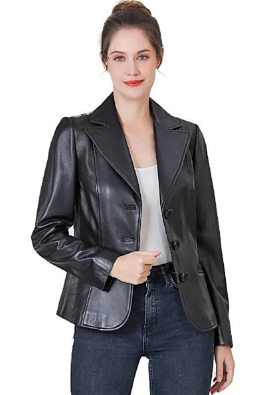 Comfortable Suits BGSD Women Nala Lambskin Leather Blazer Jacket