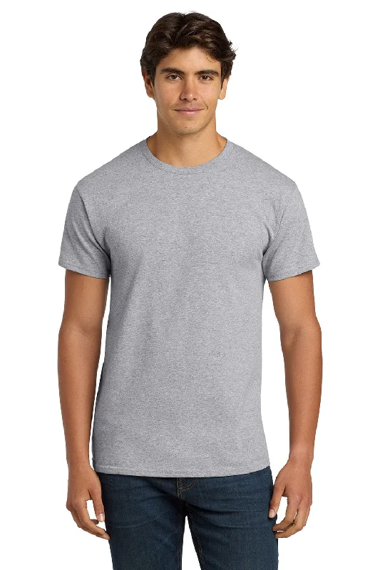 Casual Jackets Hanes Mens ComfortSoft Short Sleeve Crewneck T-Shirt - Light Steel Grey