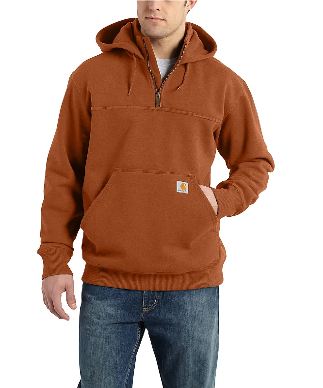 Comfy Shirts Carhartt Paxton Heavyweight Half-Zip Hooded Sweatshirt - Burnt Sienna Heather