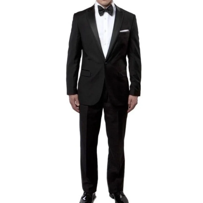 Street Style Pants Men’s Tuxedo Slim Fit