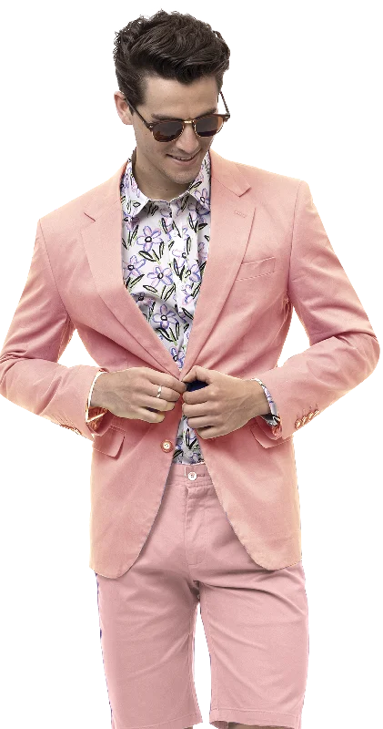 Sporty Bottoms Men Solid Blazer CHJ01  - Pink