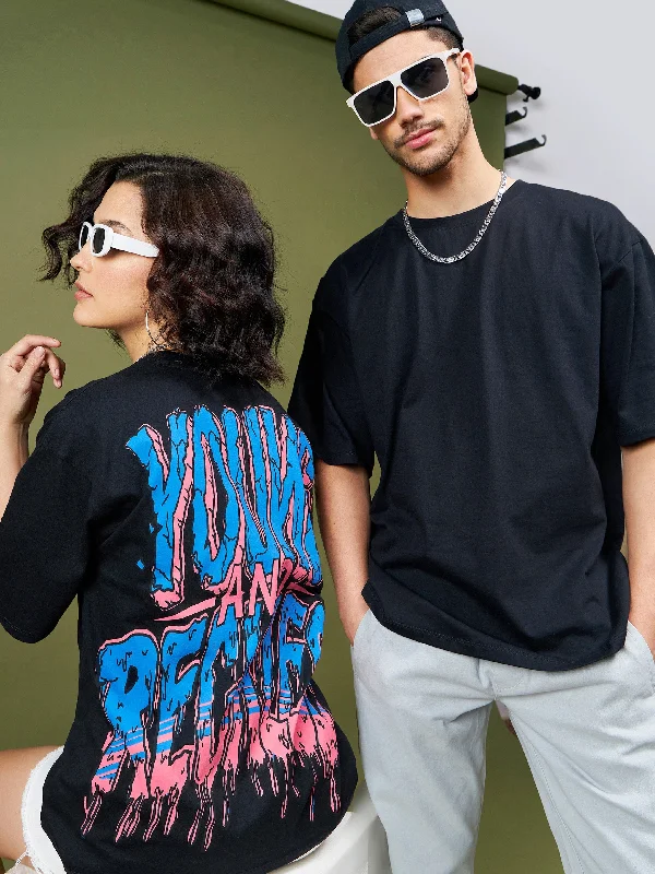 Modern Pants Unisex Black YOUNG & RECKLESS Oversized T-Shirt