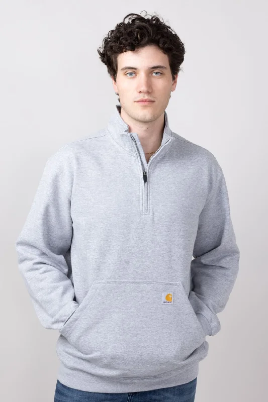 Casual Suits Carhartt Midweight Quarter Zip Sweatshirt for Men in Heather Grey | 105294-HGY-GREY