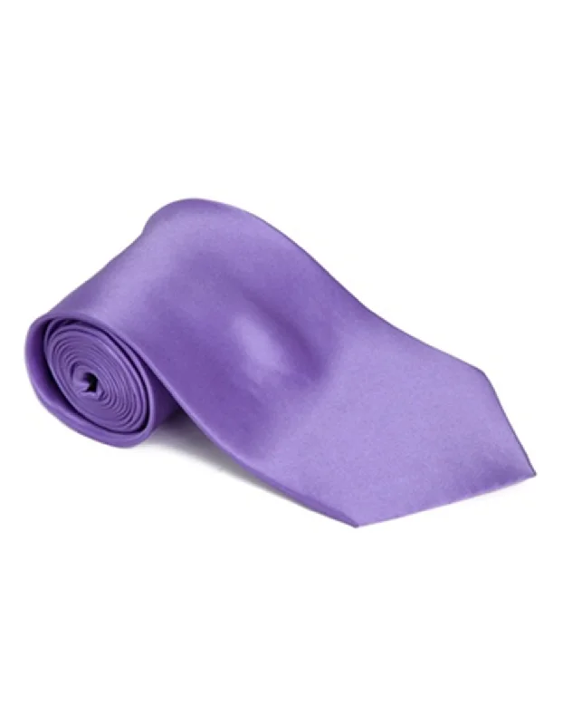 Smart Tops Solid Lavender Neck Tie