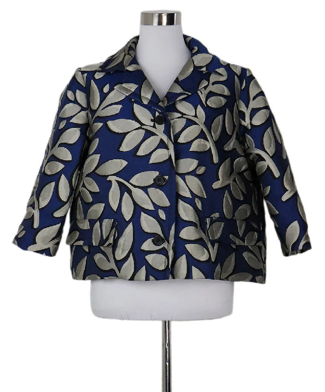 Smart Outfits Marni Blue & Grey Floral Blazer sz 8