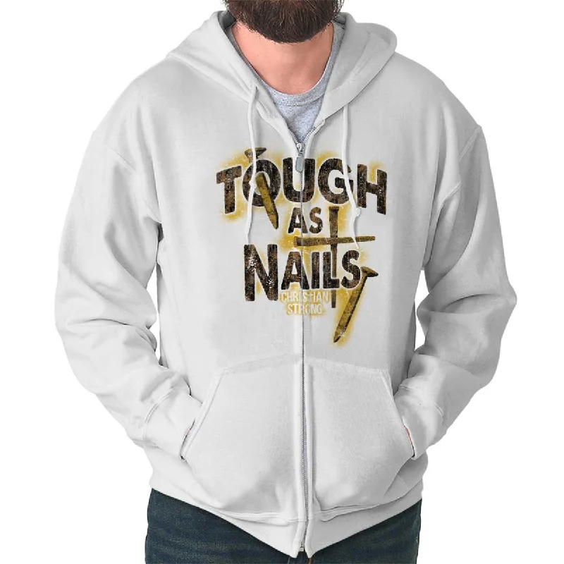 Minimal Tops Tough As Nails Zip Hoodie