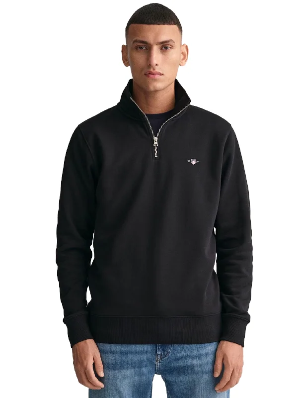 Sleek Outerwear Gant | Mens Shield Half Zip Sweatshirt