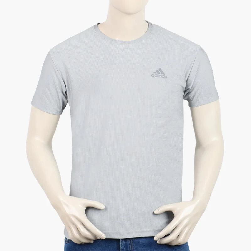 Relaxed Footwear Men's Round Neck Half Sleeves T-Shirt - Light Grey