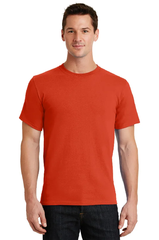 Sporty Sweatshirts Port & Company Mens Essential Short Sleeve Crewneck T-Shirt - Orange