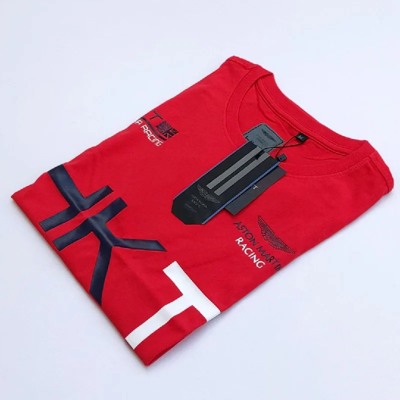 Warm Outerwear HK - Men 'Red' HKT Printed T-Shirt HK694